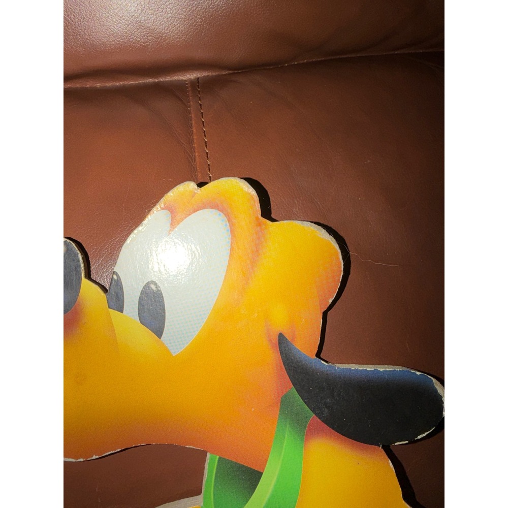 Vintage Disney Pluto Cardboard Cutout Wall Decor Mickey Mouse Friends Dog Ball - Picture 2 of 4